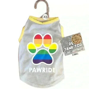 🌈 6/$60, NWT “Pawride”, Yellow/GreyT-shirt, Size XSmall